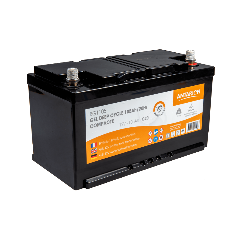 Batterie GEL 105Ah Antarion Compacte | Longévité Garantie