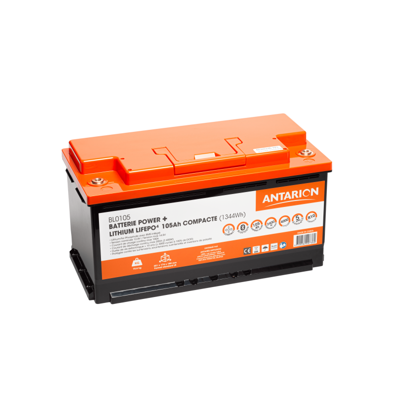Batterie Lithium 105Ah Antarion Power+ Bluetooth Chauffage