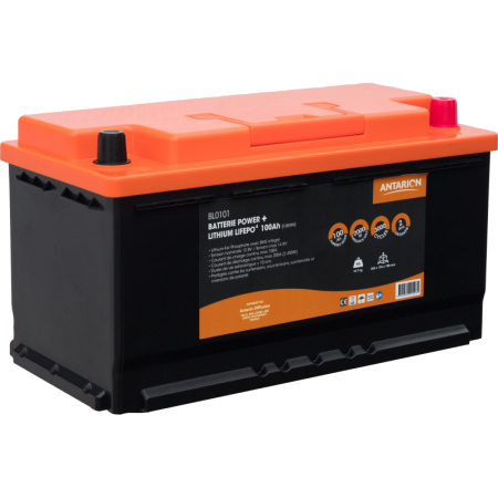 batterie lithium 105ah power + antarion connectã©e - antarion power +