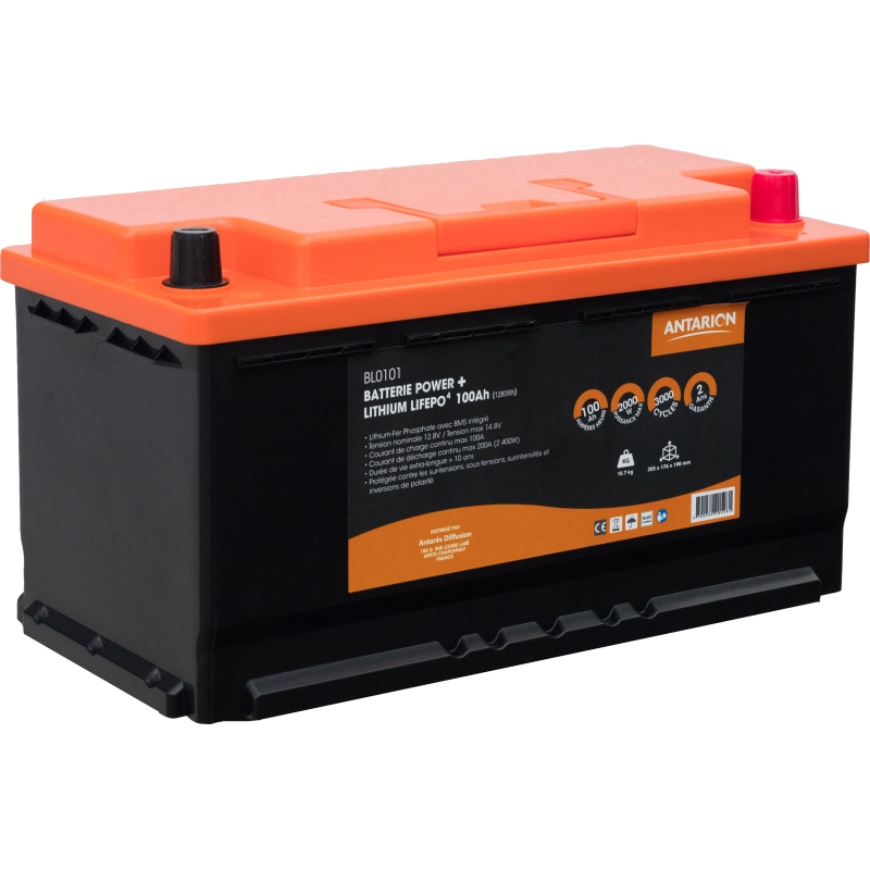 batterie lithium 105ah power + antarion connectée - antarion