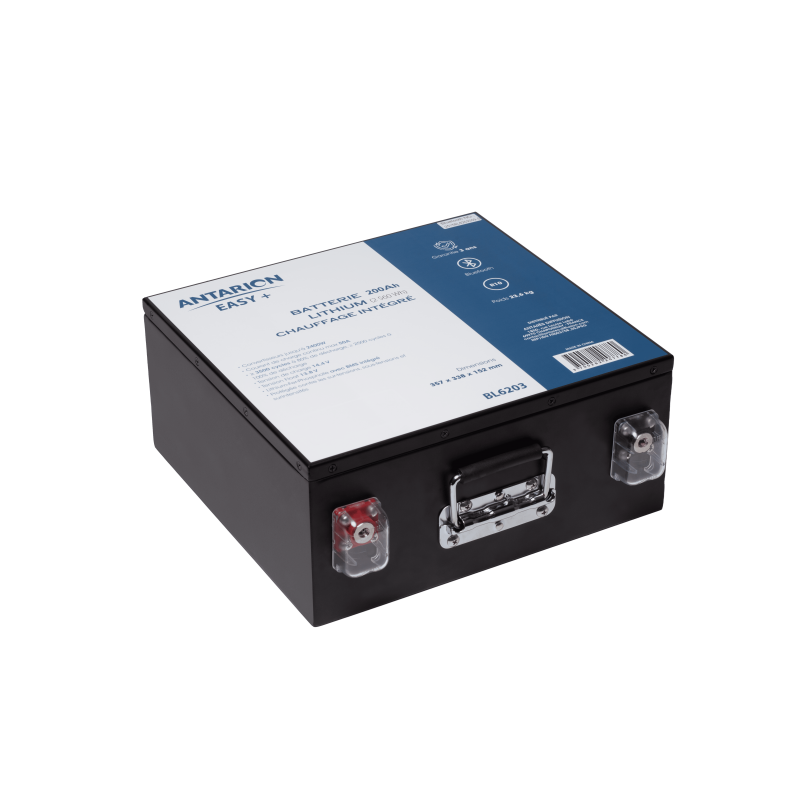 Batterie Lithium Antarion 200Ah Chauffante Bluetooth SLIM
