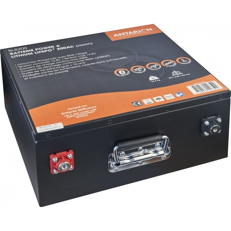 batterie lithium 210ah power + antarion  connectã©e slim - antarion power +