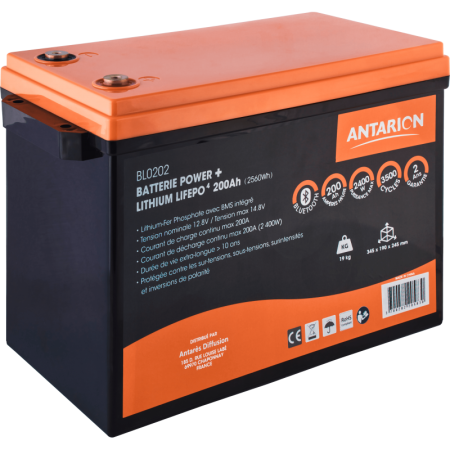 batterie lithium 210ah power + antarion connectée - antarion