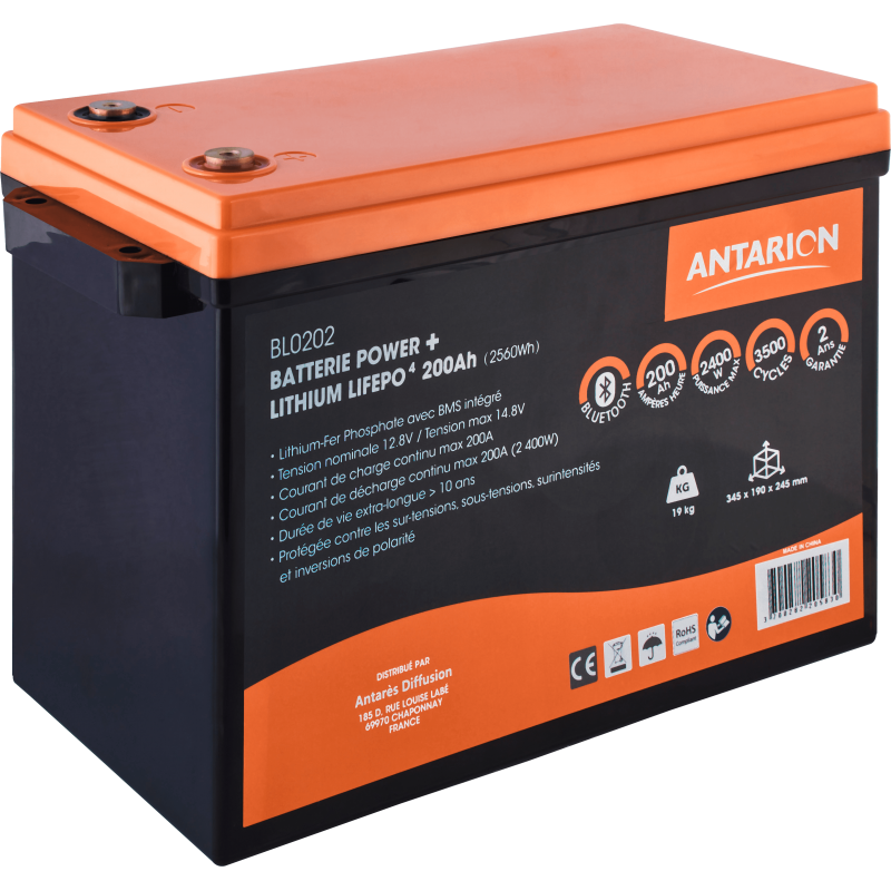 batterie lithium 210ah power + antarion connectée - antarion