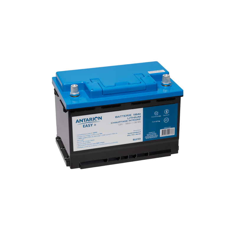 Batterie Lithium Antarion 100Ah Chauffage Bluetooth L3