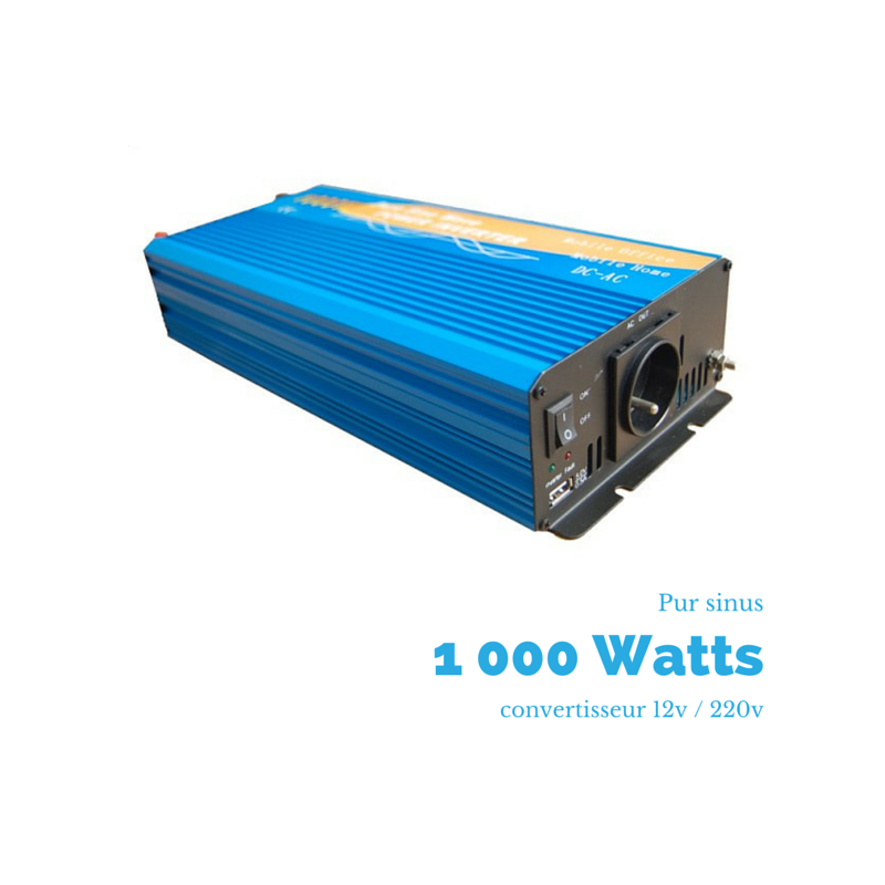 Convertisseur  pur sinus 1000 watts 12v-230 v -  - UNI-1000P-12Electric-sun