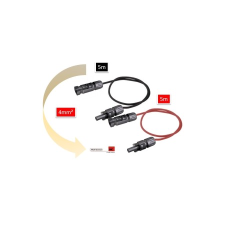Rallonge 5 mêtres 4mm2 - Connectique Solaire - UNICABLE 452 BR - UNITECK -  - 2938UNITECK