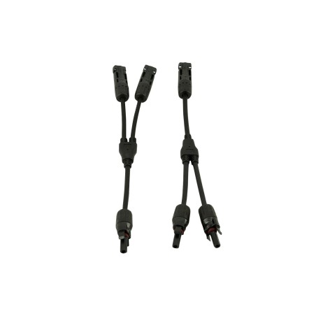 raccord mc4 avec cordon pour panneaux solaires 2 entrées - eza