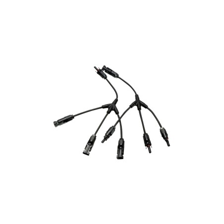raccord mc4 avec cordon pour panneaux solaires 3 entrées - eza
