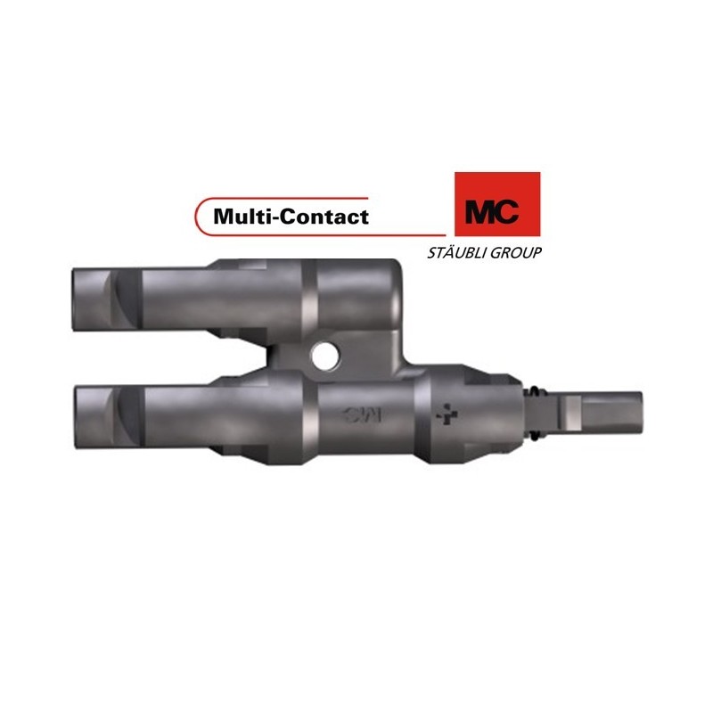 Connecteur de dérivation "y" mc4 male-femelle-femelle-Connecteur de dérivation "Y" MC4 mâle-femelle-femelle pour panneau solaire