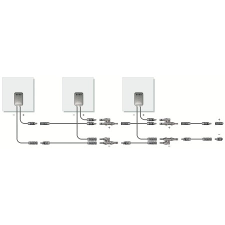 Connecteur de dérivation "y" mc4 male-femelle-femelle-Connecteur de dérivation "Y" MC4 mâle-femelle-femelle pour panneau solaire