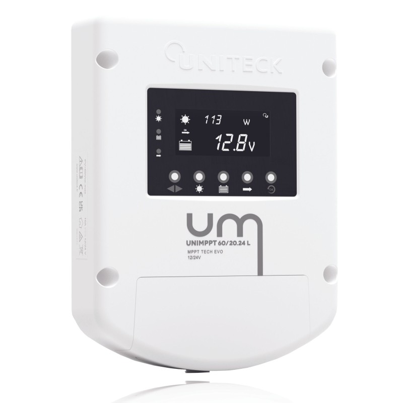 Régulateur De Charge Solaire Mppt - 12/24v - 20a - Lcd - UNIMPPT 60/20.24L - UNITECK -  - 3294UNITECK