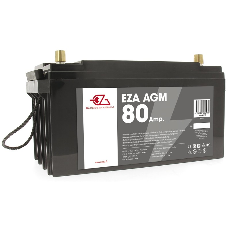 Batterie auxiliaire EZA AGM 80Ah