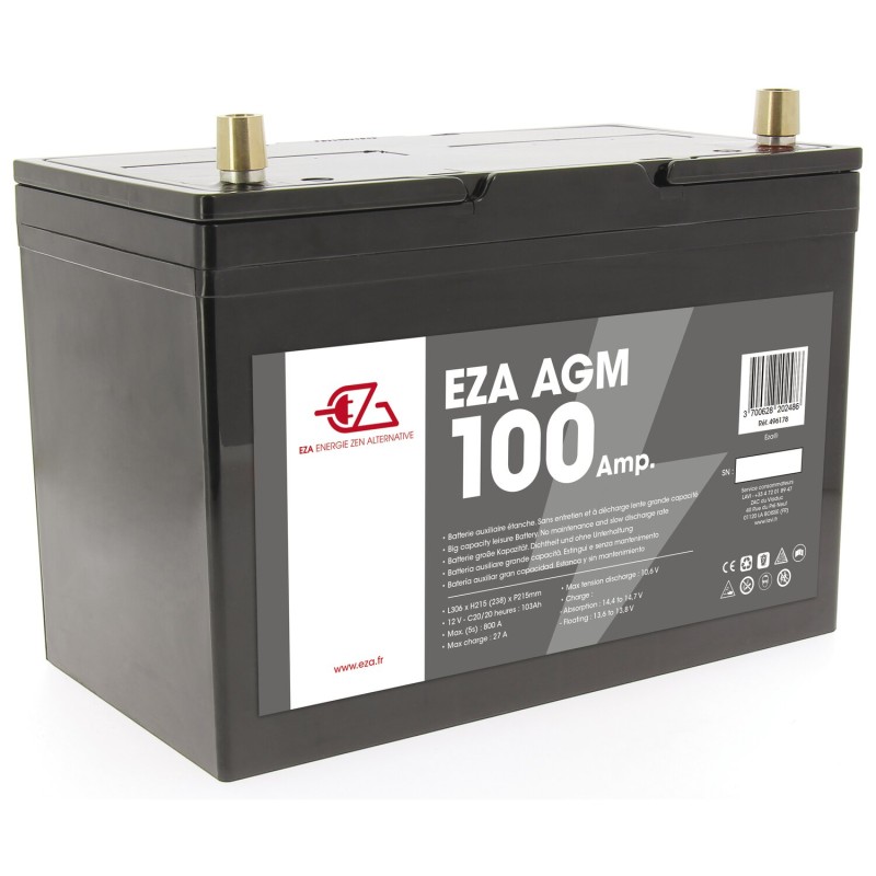Batterie auxiliaire EZA AGM 100Ah