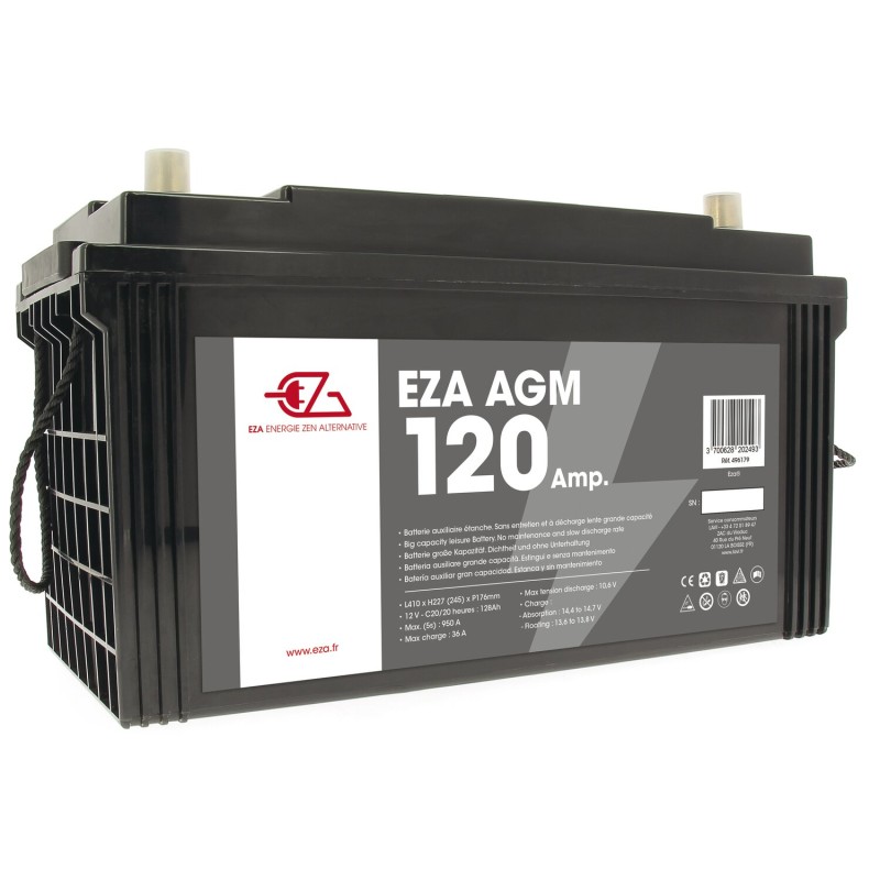 Batterie auxiliaire AGM 120Ah - EZA